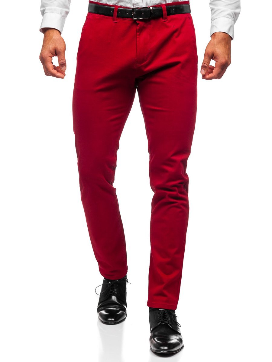 eleganti e chino da Pantaloni lunghi PantaloneDSquared² in Flanella di colore Rosso Donna Abbigliamento da Pantaloni casual 