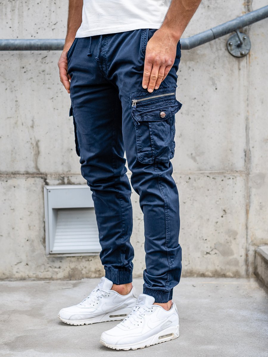 9-10 Anni Woven Zip-Pocket Cargo Jogger Pants Pantaloni Blu Marino Amazon Moda Abbigliamento Pantaloni e jeans Pantaloni Pantaloni cargo 