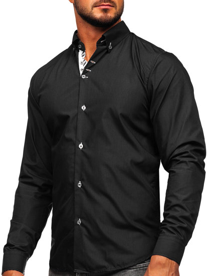 Camicia elegante a manica lunga da uomo antracite Bolf 5796-1