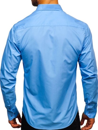 Camicia elegante a manica lunga da uomo celeste Bolf 5821