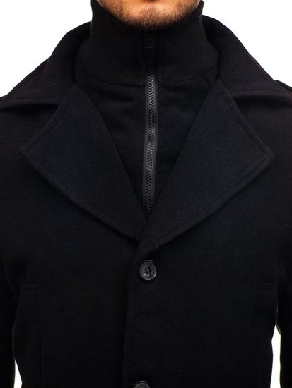 Cappotto invernale da uomo nero Bolf 1808