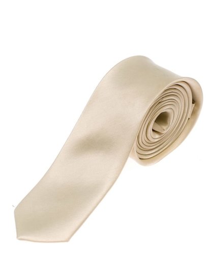 Elegante cravatta stretta da uomo beige Bolf K001
