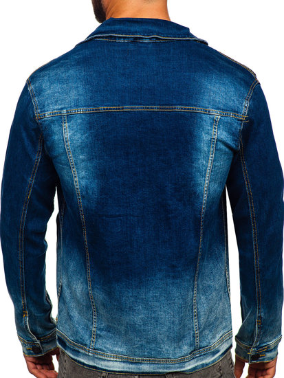 Giacca in jeans da uomo blu Bolf G107
