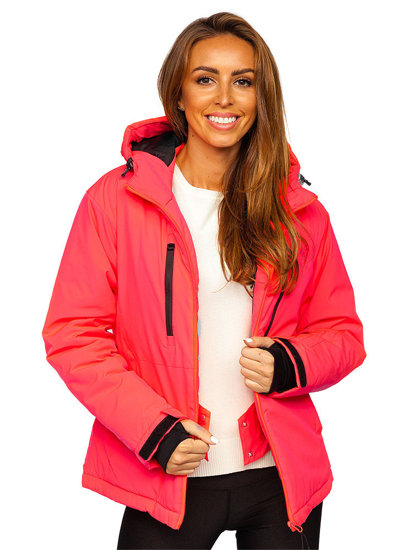 Giubbotto invernale sportivo da donna rosa-fluorescente Bolf HH012
