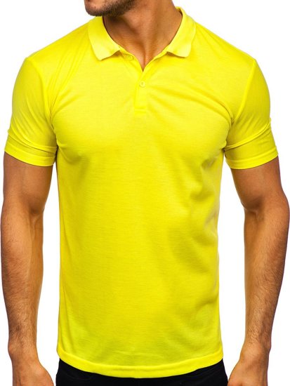 Maglietta polo da uomo giallo-fluorescente Bolf GD02