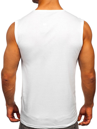 Maglietta tank top con stampa bianca Bolf 14808