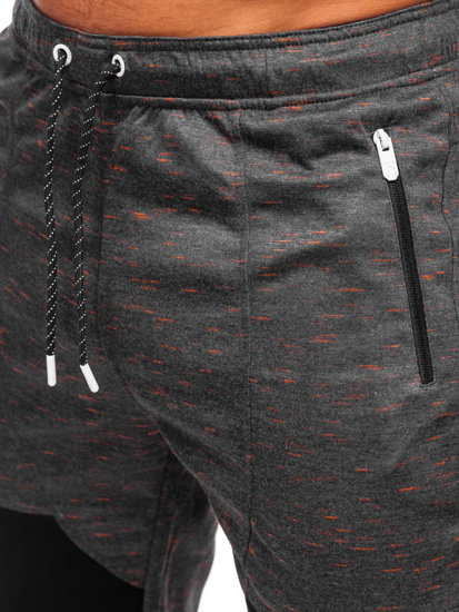 Pantaloncini corti di tuta da uomo grafite Bolf Q3859