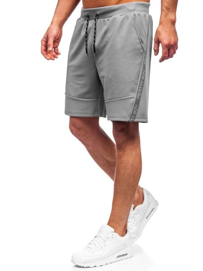 Pantaloncini corti di tuta da uomo grigi Bolf KS2601