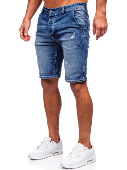 Pantaloncini corti in jeans da uomo azzurri Bolf MP0042B