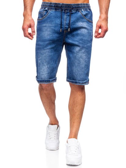 Pantaloncini corti in jeans da uomo blu Bolf K15010