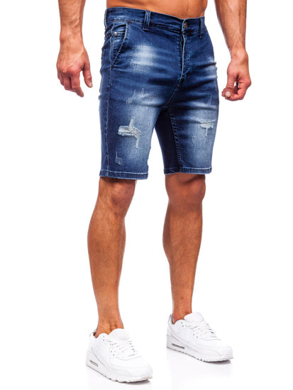 Pantaloncini corti in jeans da uomo blu Bolf MP0036BS