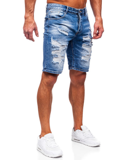 Pantaloncini in jeans da uomo blu Bolf RJ953