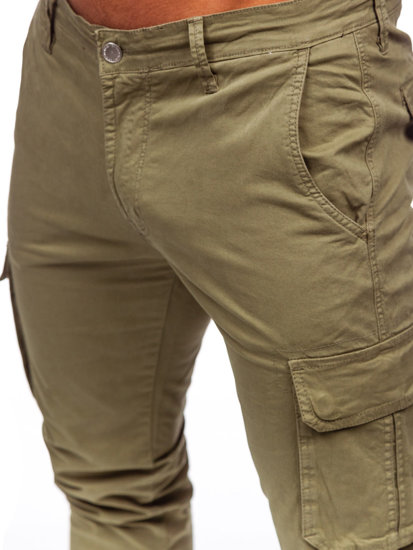 Pantaloni cargo in tessuto da uomo khaki Bolf J701