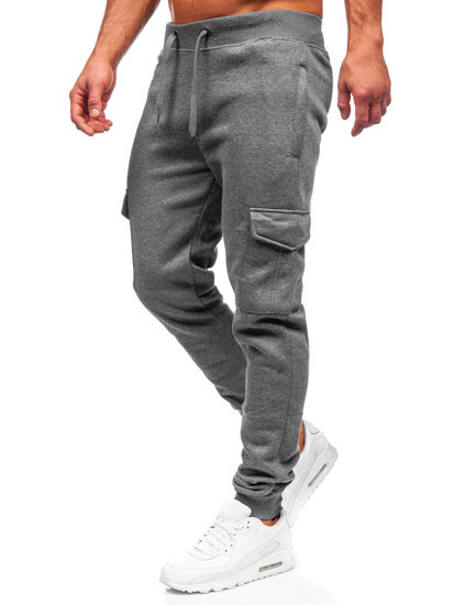 Pantaloni cargo tipo jogger da uomo grafite Bolf JX326