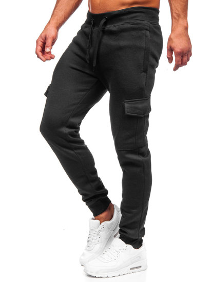 Pantaloni cargo tipo jogger da uomo neri Bolf JX326