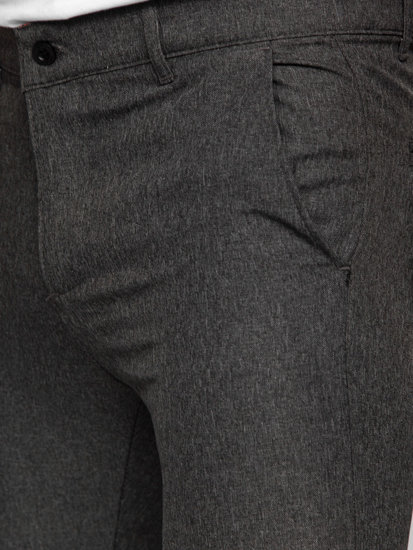 Pantaloni chino in tessuto da uomo grafite Bolf 0041