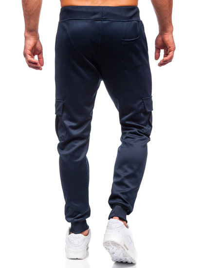 Pantaloni da tuta jogger cargo da uomo blu Bolf 8K1130