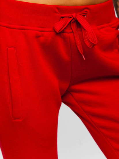 Pantaloni di tuta da donna bordò Bolf CK-01