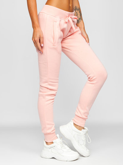 Pantaloni di tuta da donna rosa chiari Bolf CK-01-56