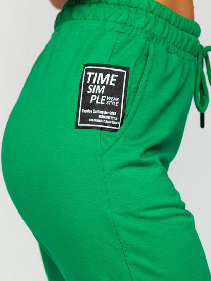 Pantaloni di tuta da donna verdi Bolf VE34