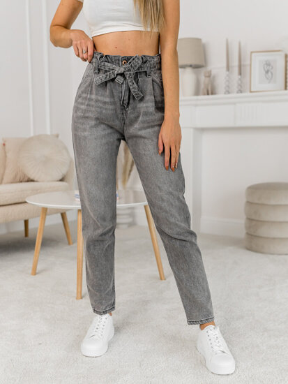 Pantaloni in jeans da donna grigi Bolf DM312N-3