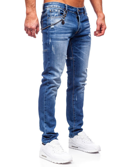 Pantaloni in jeans regular fit da uomo azzurri Bolf MP0051B