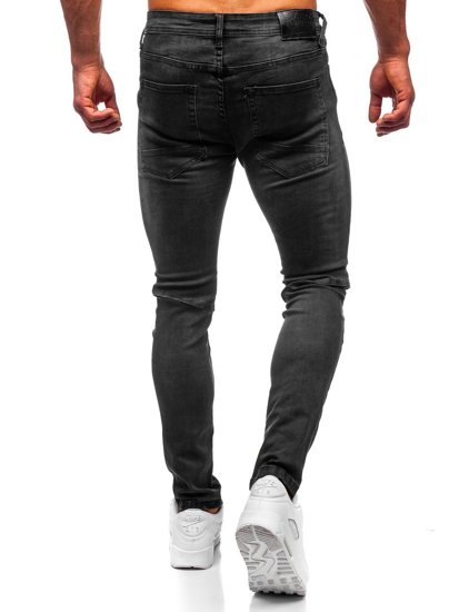 Pantaloni in jeans regular fit da uomo neri Bolf T331