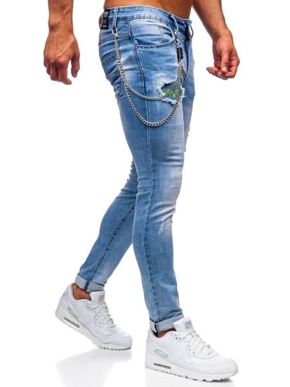 Pantaloni in jeans slim fit da uomo blu Bolf 85003S0