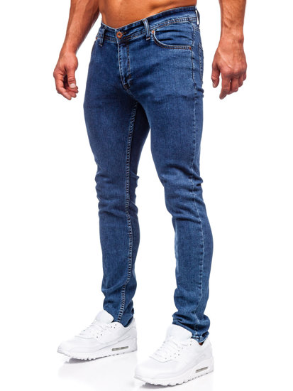 Pantaloni in jeans slim fit da uomo blu Bolf DP52