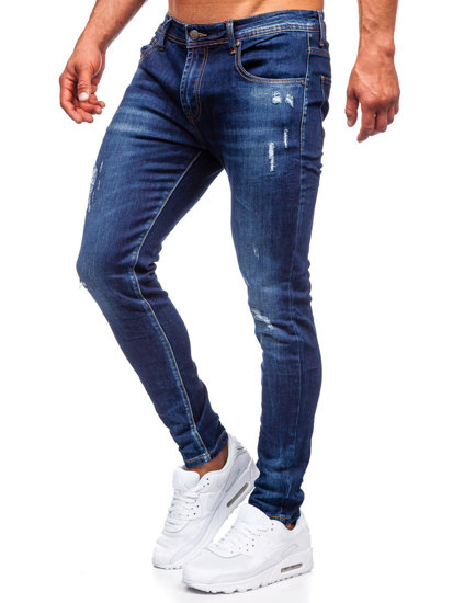 Pantaloni in jeans slim fit da uomo blu Bolf KS2036A