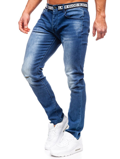 Pantaloni in jeans slim fit da uomo blu Bolf MP0083BS
