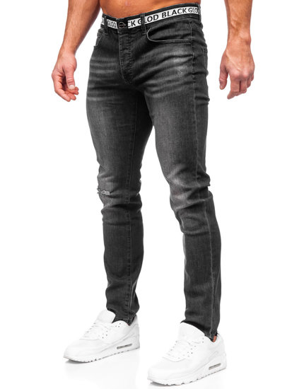 Pantaloni in jeans slim fit da uomo nero Bolf MP0083N