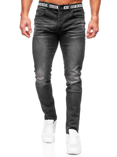 Pantaloni in jeans slim fit da uomo nero Bolf MP0083N