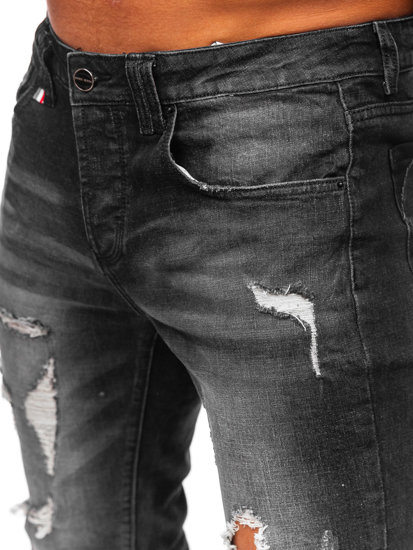 Pantaloni in jeans slim fit da uomo nero Bolf MP0086N
