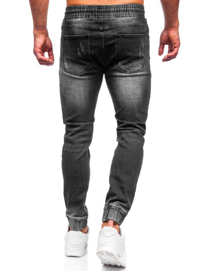 Pantaloni in jeans tipo jogger da uomo neri Bolf MP00532N