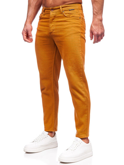 Pantaloni in tessuto da uomo cammello Bolf GT