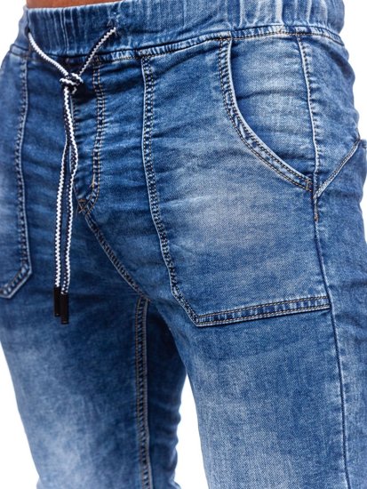 Pantaloni jogger in jeans da uomo blu Bolf KA1860