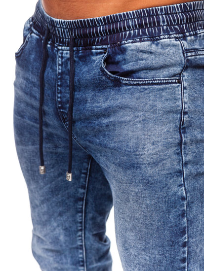 Pantaloni jogger in jeans da uomo blu Bolf MP0055B
