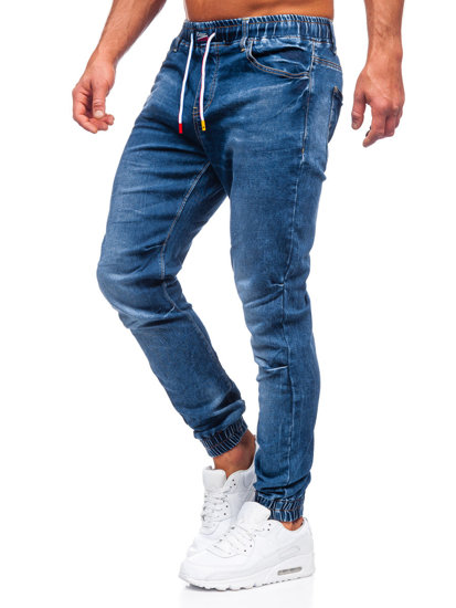 Pantaloni jogger in jeans da uomo blu Bolf R51100W1