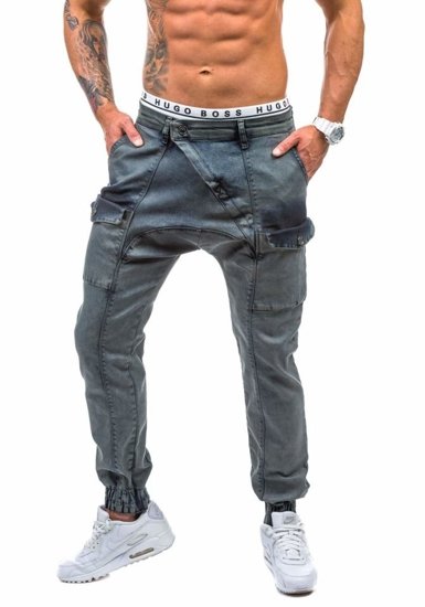 Pantaloni jogger jeans da uomo grafite Bolf 191