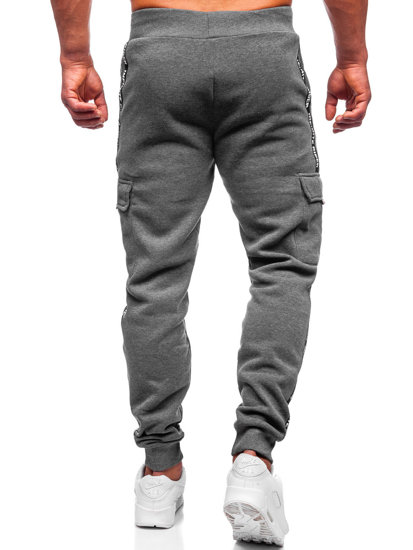 Pantaloni jogger tipo cargo da uomo grafite Bolf JX8715