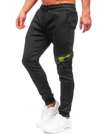 Pantaloni jogger tipo cargo da uomo neri Bolf HW2173