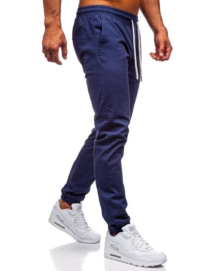 Pantaloni tipo jogger da uomo azzurri Bolf 1145