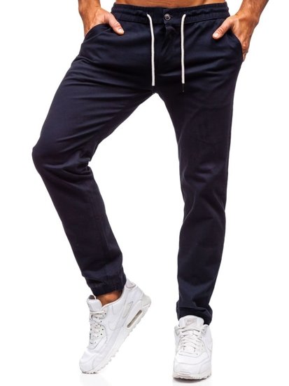 Pantaloni tipo jogger da uomo blu Bolf 1121