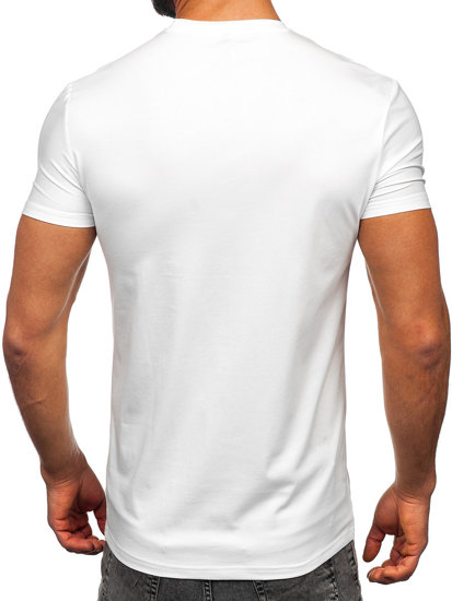 T-shirt con stampa da uomo bianca Bolf MT3045