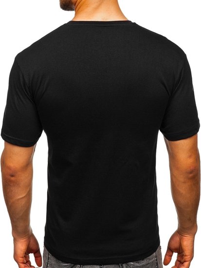 T-shirt con stampa da uomo nera Bolf 14315