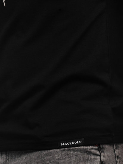 T-shirt con stampa da uomo nera Bolf MT3045