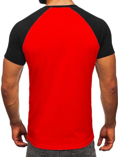 T-shirt da uomo rosso-nera Bolf 8T82