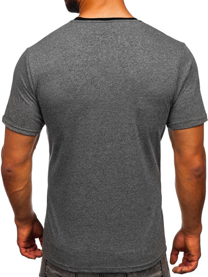 T-shirt in cotone da uomo grigio scura Bolf 0004