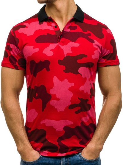 T-shirt polo da uomo moro-rosso Bolf 1126